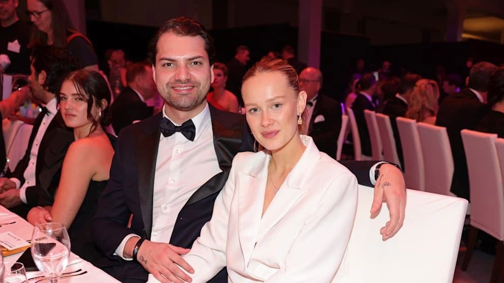 Bei einem gemeinsamen Auftritt: Jimi Blue Ochsenknecht und Laura-Marie Geissler auf dem Ball des Sports in Frankfurt 2023