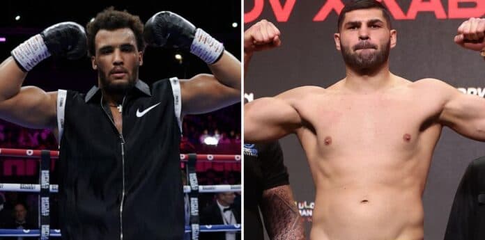 Der britische Boxer Moses Itauma trifft im Ring auf Filip Hrgovic.