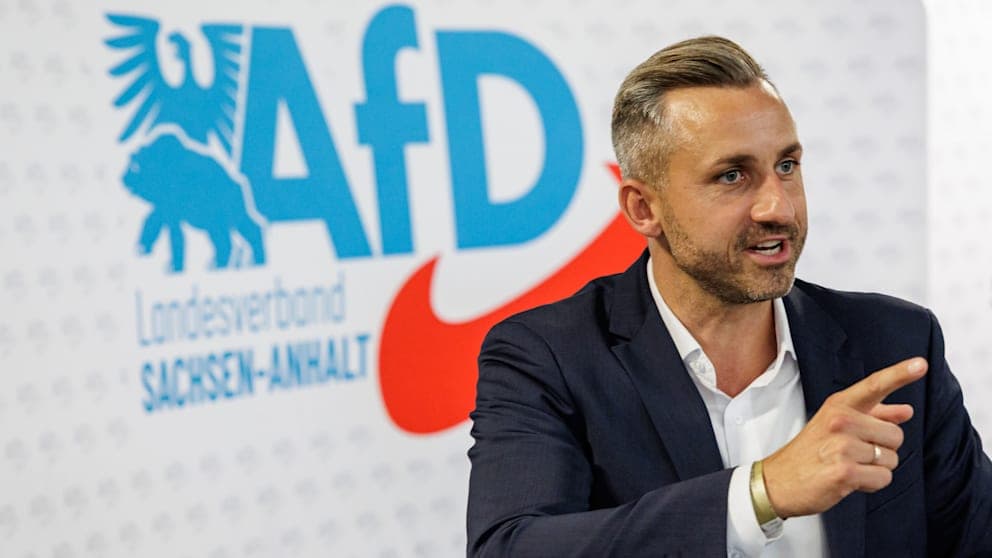 Ulrich Siegmund (35), AfD-Spitzenkandidat, strebt das Amt des Ministerpräsidenten in Sachsen-Anhalt an.