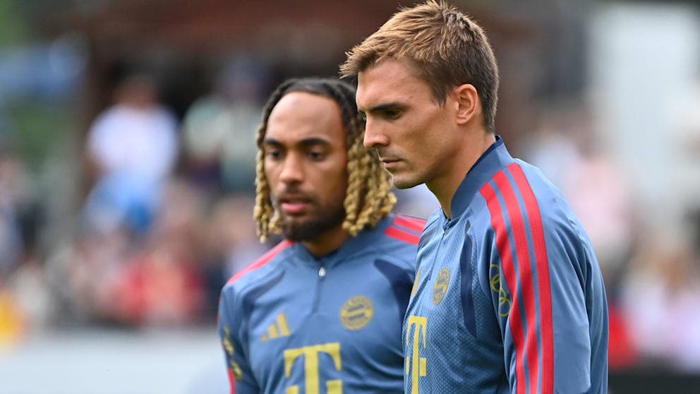 Sacha Boey (25) und Joao Palhinha (31) stehen vor dem Abschied vom FC Bayern.